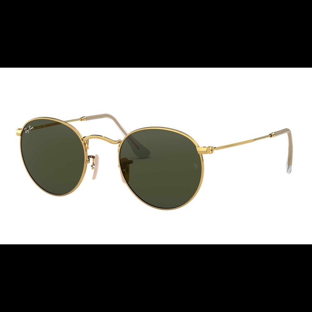Gold Frames Green Lens 50 mm Sunglasses RB3447